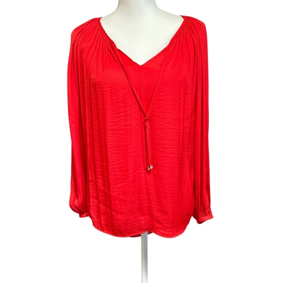 Jennifer Lopez Vibrant Red Blouse - Picture 1 of 7